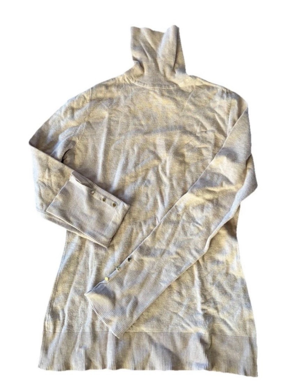 White House Black Market Cream Turtleneck Sweater